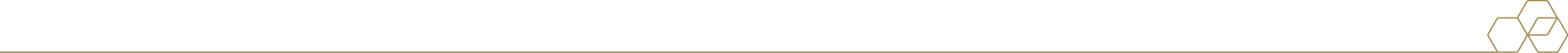 decorative gold line with polygons