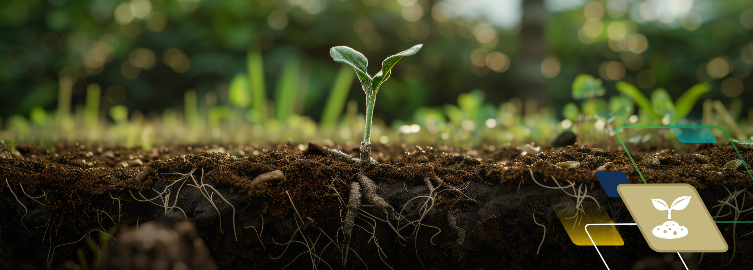 Single sprout that's broken through the soil
