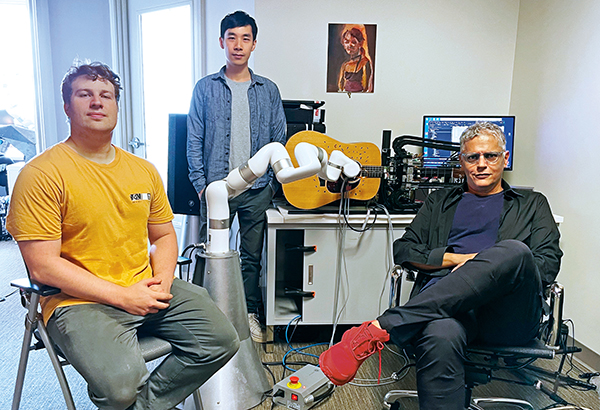 Three members, including P.I. Gil Weinberg, of the Robotic Musicianship research group at Georgia Tech