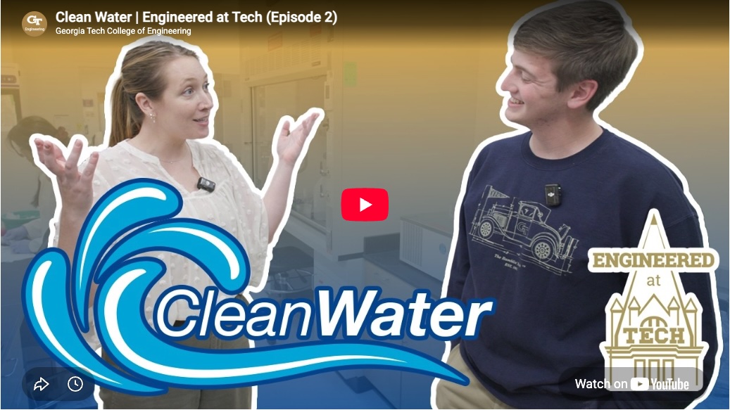 YouTube Thumbnail of Engineered at Tech Episode with GT Researcher Katerine Graham and Undergrad student Harrison Burnside