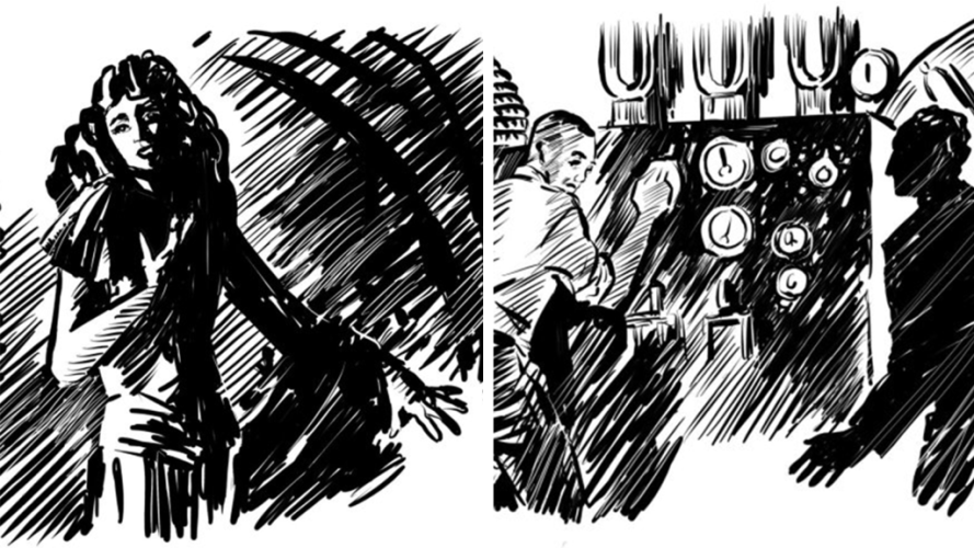 Original illustrations from the 1930 serialized publication of the stories that would eventually be published as The Martian Trilogy following their recovery by School of Literature, Media, and Communication researchers. Hugo Award winning graphic novelist and illustrator John Jennings enhanced the illustrations for the book.