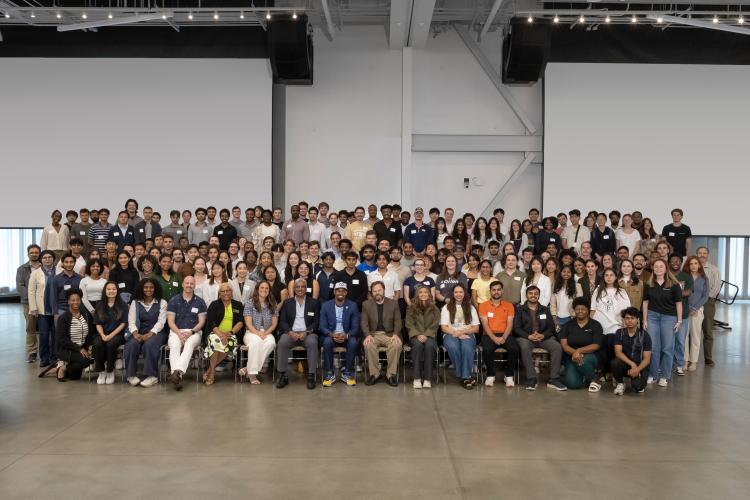 CREATE-X’s 12th cohort of Startup Launch with CREATE-X staff members and Atlanta leadership.