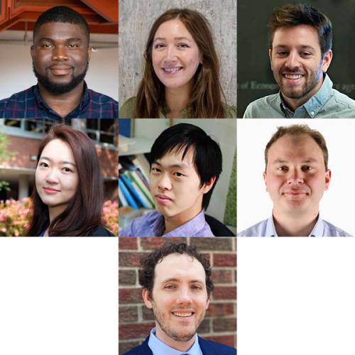 L to R, Top to Bottom: Ebenezer Fanijo, Katherine Graham, Anthony Harding, Yiyi He, Pengfei Liu, Johannes Milz, Micah Ziegler