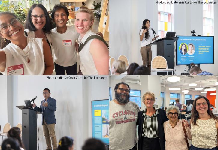 Collage of four images taken at the New York Climate Exchange 2025 events with Georgia Tech participants.