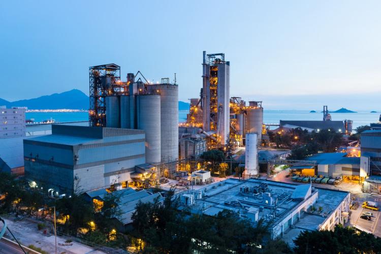Cement Factory at night