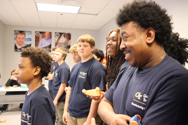 Bainbridge High School students in the AMP program gathered in October 2025 to race their cars and put their manufacturing skills to the test.