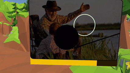 The images shown in the VR headset for the Macular Mailbox