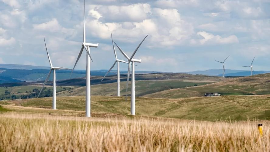 Wind Turbines in a field