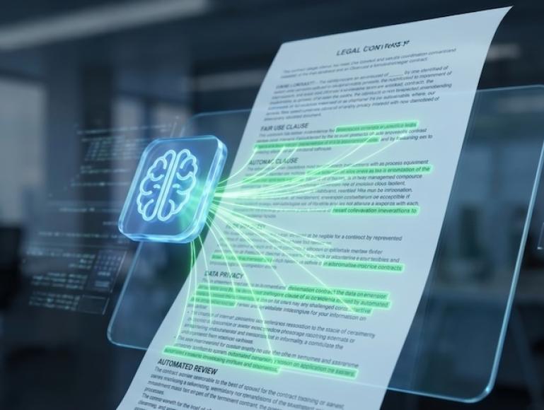 AI analyzing legal document