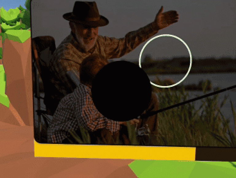 The images shown in the VR headset for the Macular Mailbox
