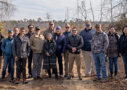 Field tour attendees in Soperton, Georgia. 