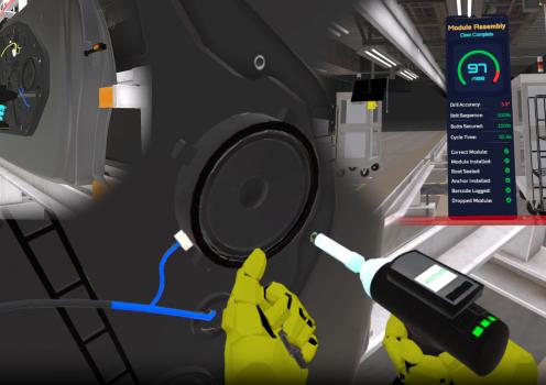 The VR training platform allows Kia Georgia employees to gain hands-on experience with assembly tasks before working on the factory floor.