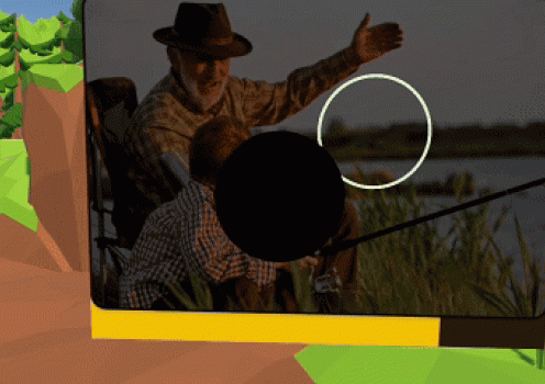 The images shown in the VR headset for the Macular Mailbox