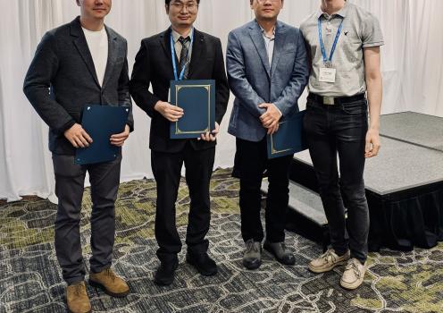 Recipients of the 2025 Frank Wilcoxon Prize gather following the award presentation at the 2026 Fall Technical Conference in Charlotte, North Carolina.