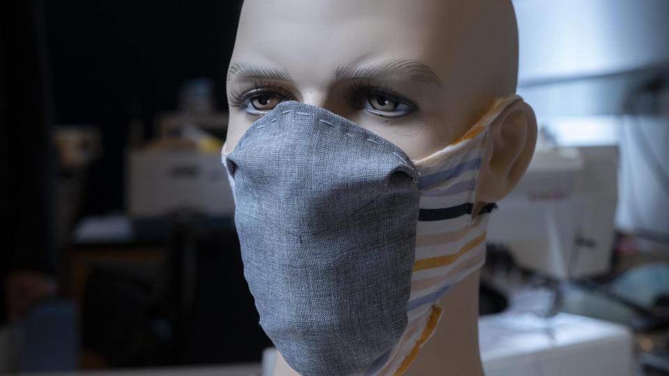 Face mask on mannequin