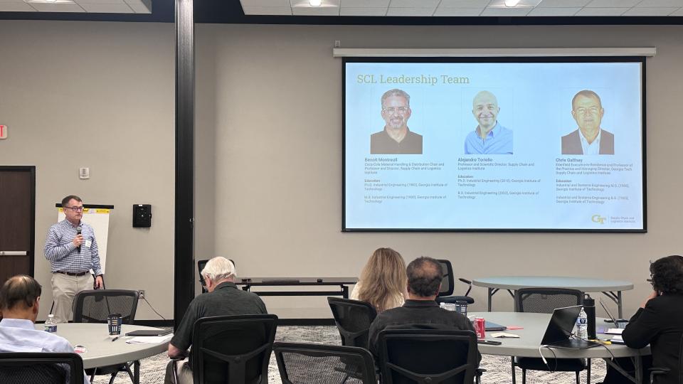 Chris Gaffney speaking to GEMS-3 and GRACE Workshop participants in Macon, GA
