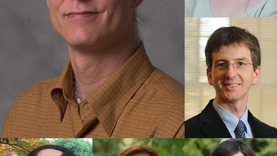 A grouping of portraits of Georgia Tech faculty who have been appointed as Brook Byers Fellows and Professor in 2018.