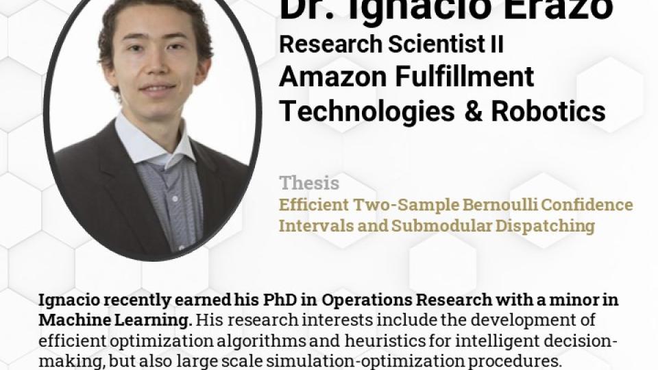 Recent PhD recipient Ignacio Erazo