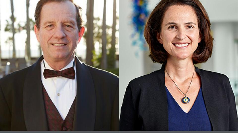 Side by side portraits of John Crittenden and Beril Toktay.