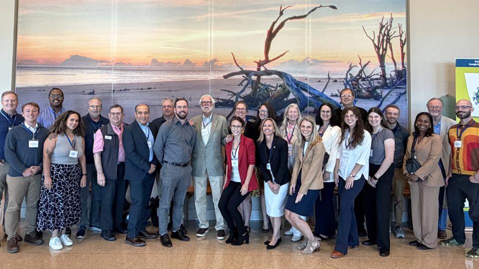 The Georgia Tech contingent gather for a group photo at the 2025 Georgia Resiliency Conference.