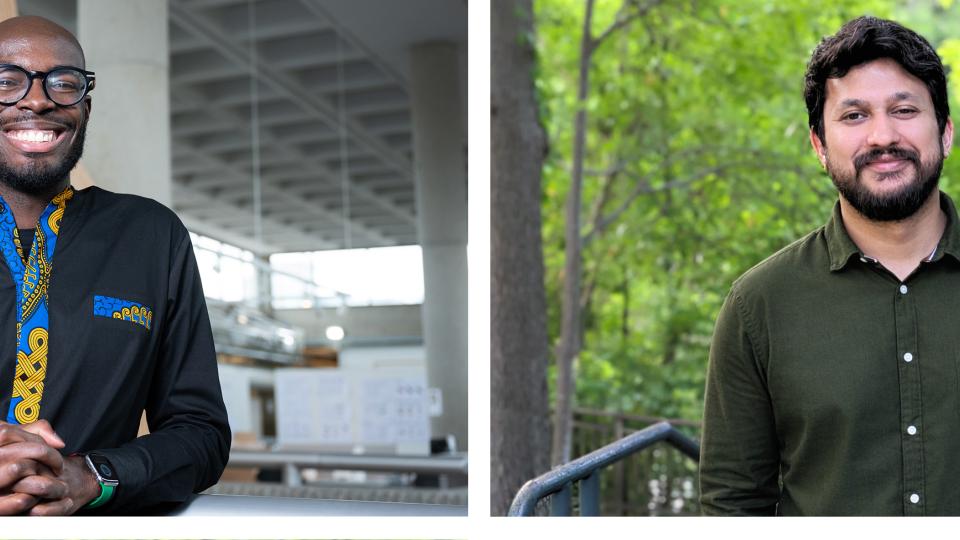 Pictured are Christian Coles (left) and Moinak Choudhury (right).