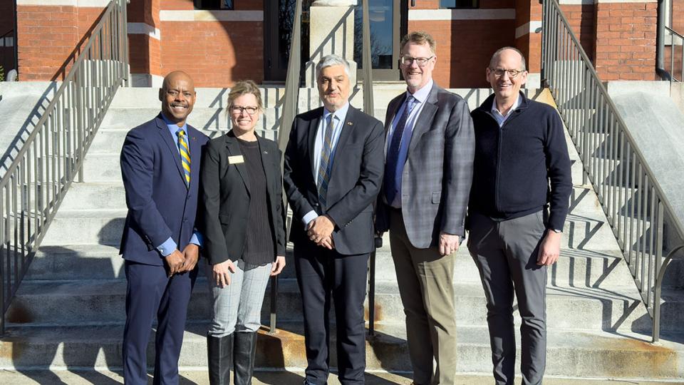 From Left: George White, Julia Kubanek, Chaouki T. Abdallah, Scott DeBoer, Steve McLaughlin