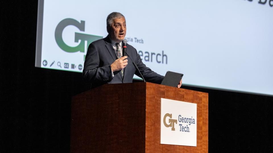 Chaouki Abdallah speaking at the Georgia Tech Energy Materials Day