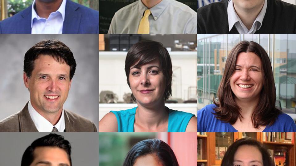 3 by 3 grid of the portraits of the 2022 BBISS Faculty Fellows.