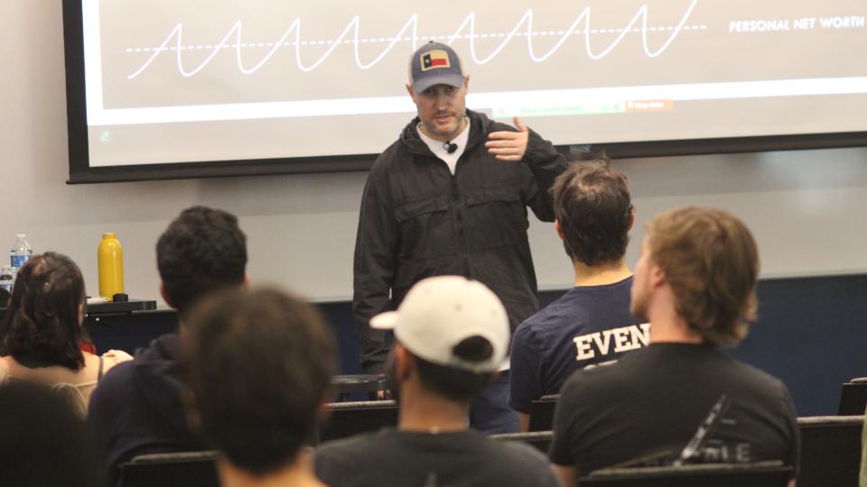 Josh Luber, co-founder of StockX, zerocool, Fanatics Collectibles, speaks to Georgia Tech students
