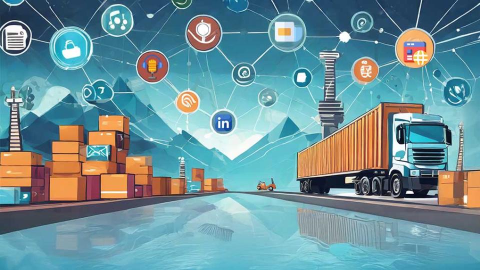 Abstract Illustration of Resources to Stay Current in the World of Supply Chain