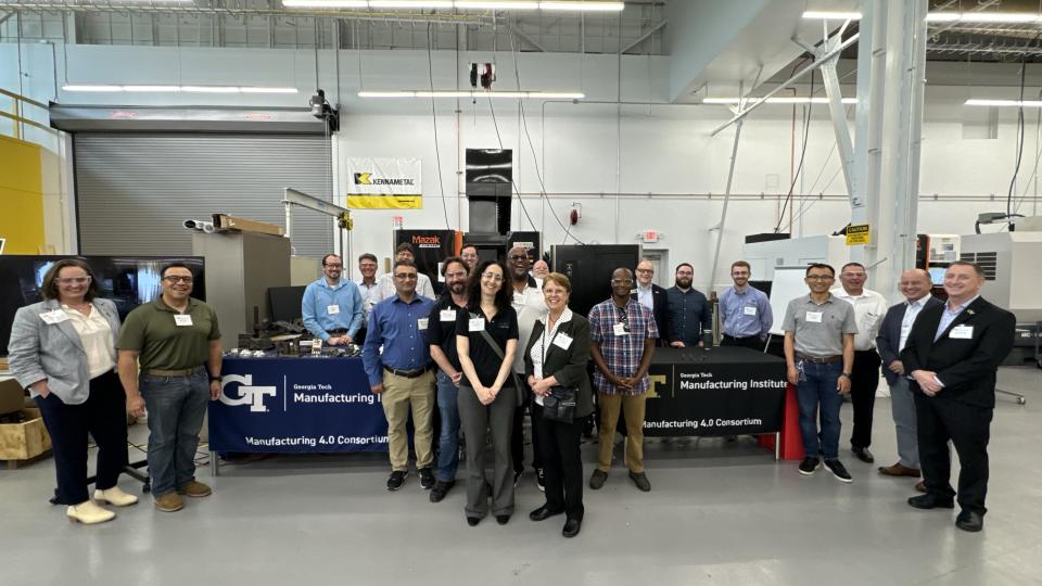 Manufacturing 4.0 Consortium members gathered at the June quarterly meeting. Photo: Audra Davidson.