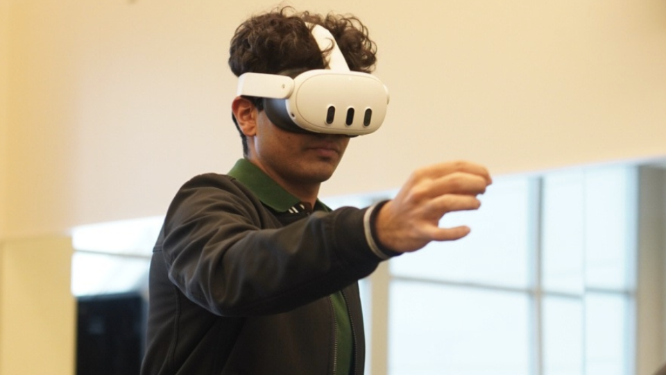 Parth Arora using headset