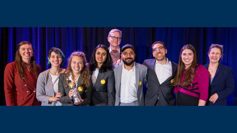 Group photo of the winning 2022 Solar Decathlon team.