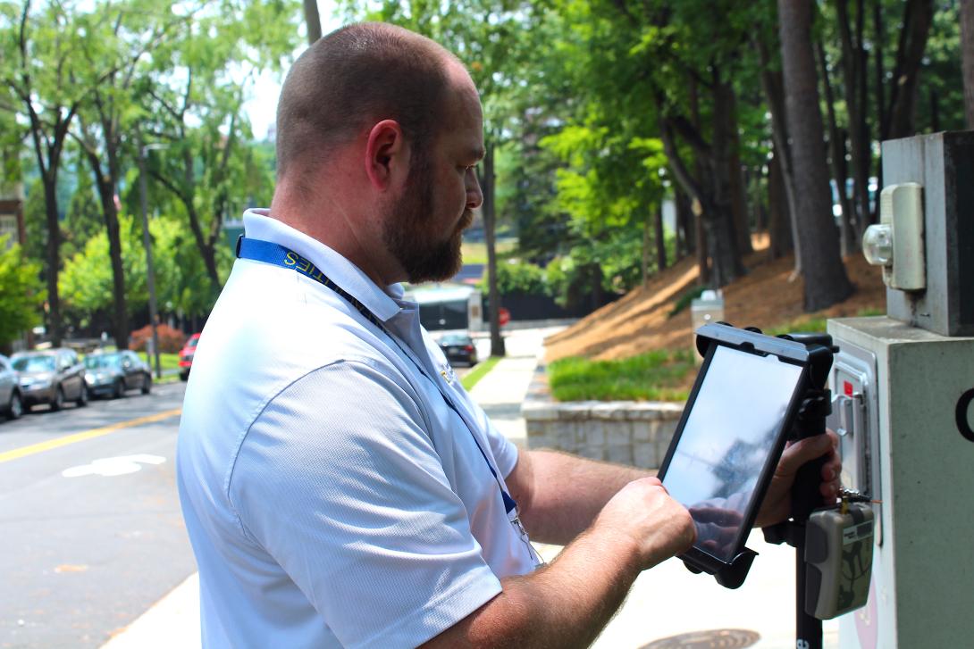 Senior Systems Support Engineer for Infrastructure and Sustainability Doug Sims flags an upcoming project using GIS mapping. 