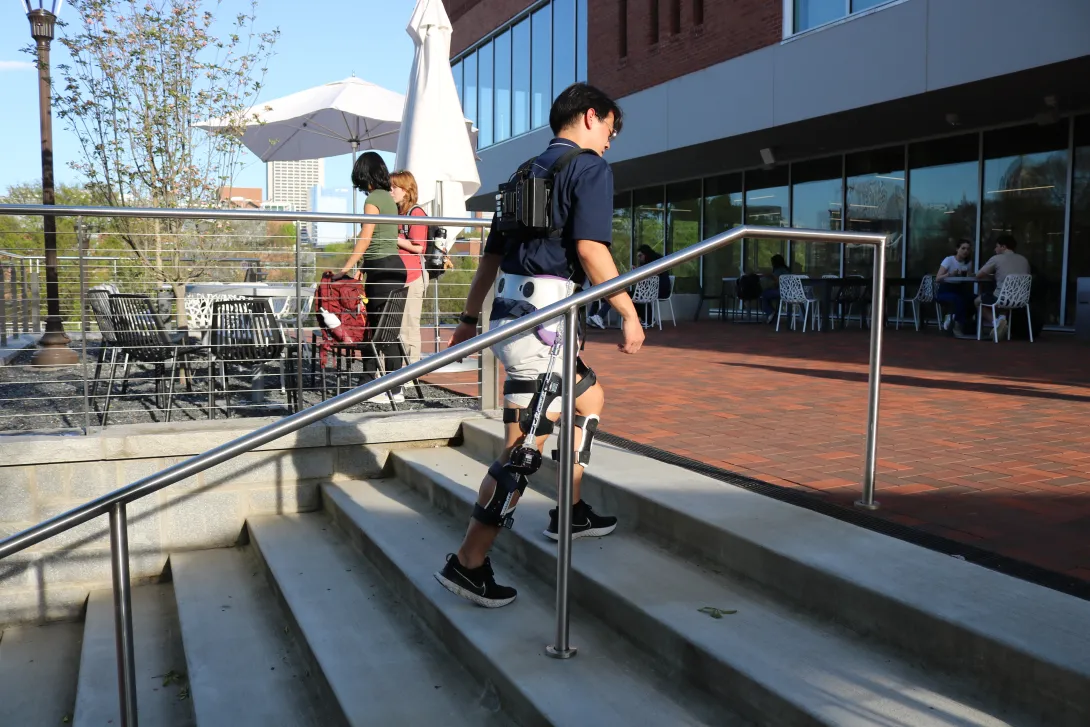 Exoskeleton Testing On Campus Stairs