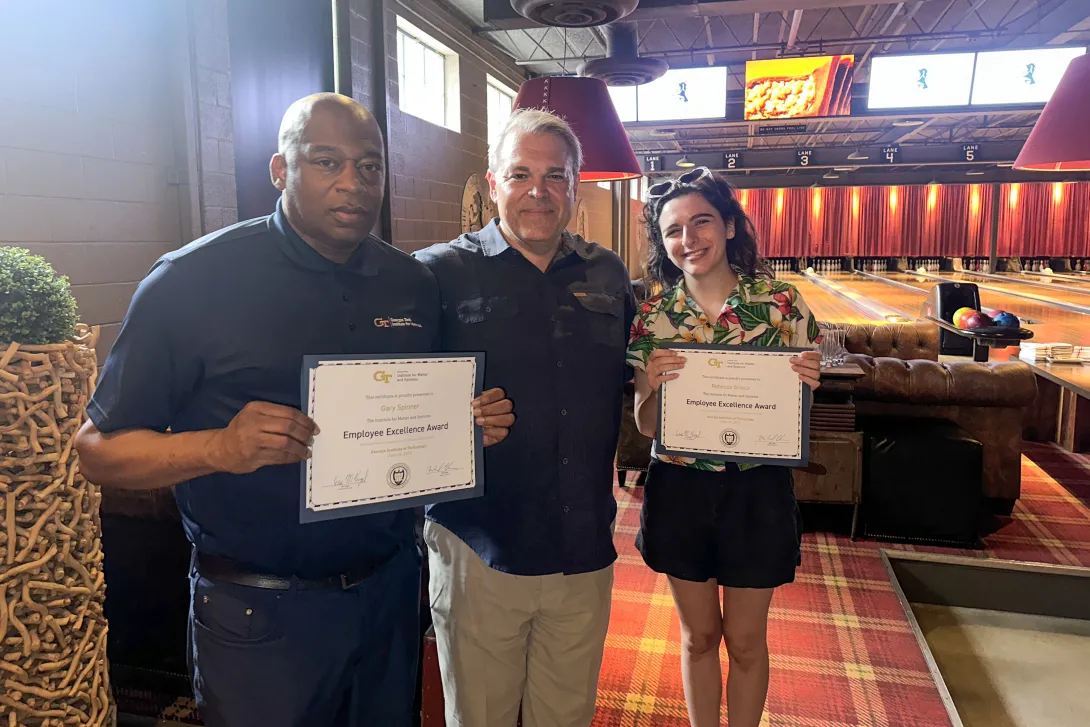 Gary Spinner and Rebecca Grieco received the first IMS employee excellence awards
