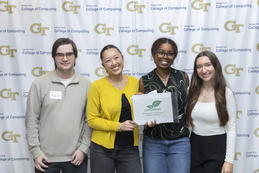 Team Lunchbox created a prototype to help parents of neurodivergent children with safe foods. Photo by Terence Rushin/ College of Computing. 