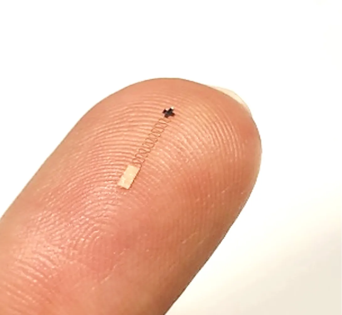 A micro-scale brain sensor on a finger