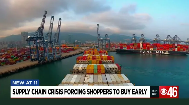 CBS46 News, Supply Chain Crisis Forcing Shoppers to Buy Early