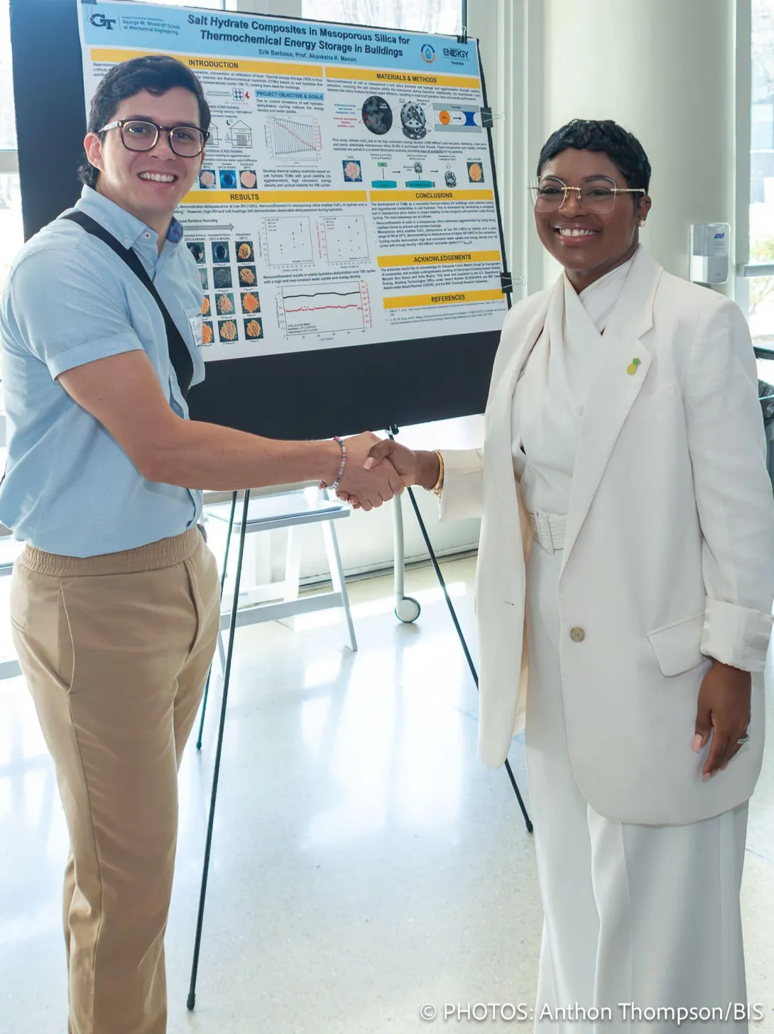 Hon. Jobeth Lillian Coleby-Davis, Minister of Energy and Transport, Government of The Bahamas with Georgia Tech Student