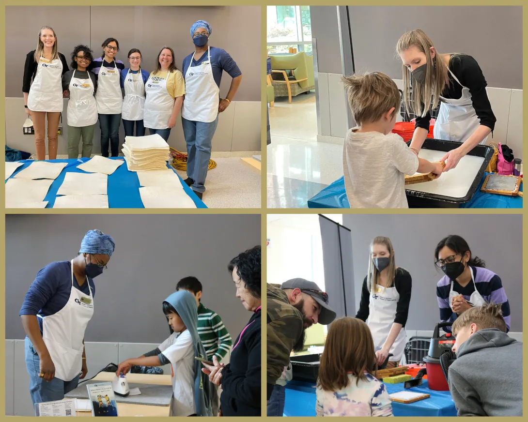  Images from the Papermaking booth of the Robert C. Williams Museum of Papermaking at GT Science and Engineering Day