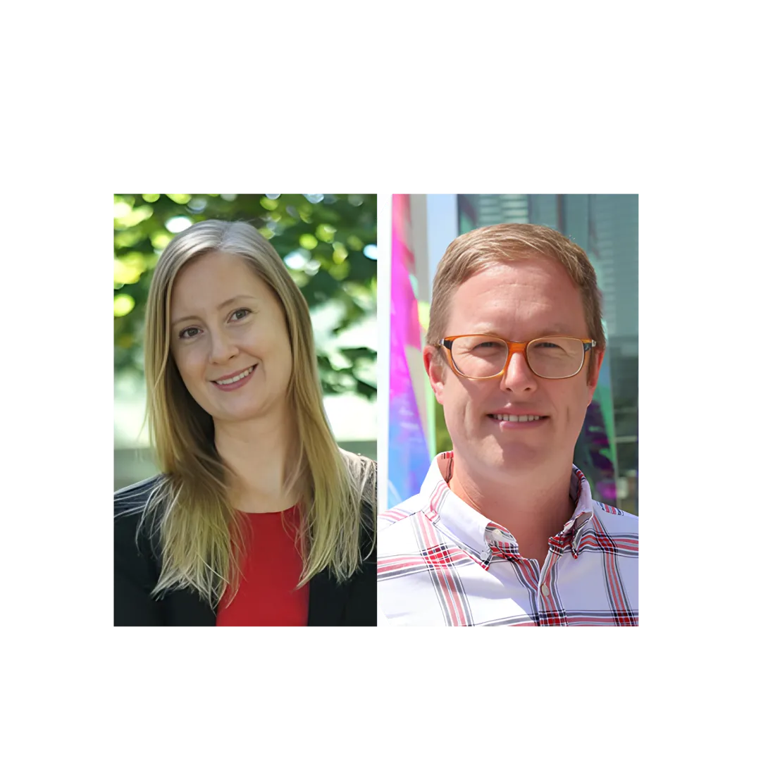 Headshots of Susan Thomas and J. Brandon DIxon