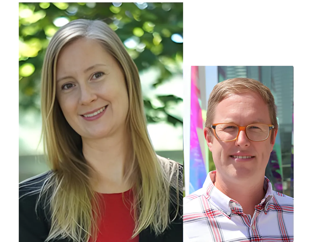 Headshots of Susan Thomas and J. Brandon DIxon