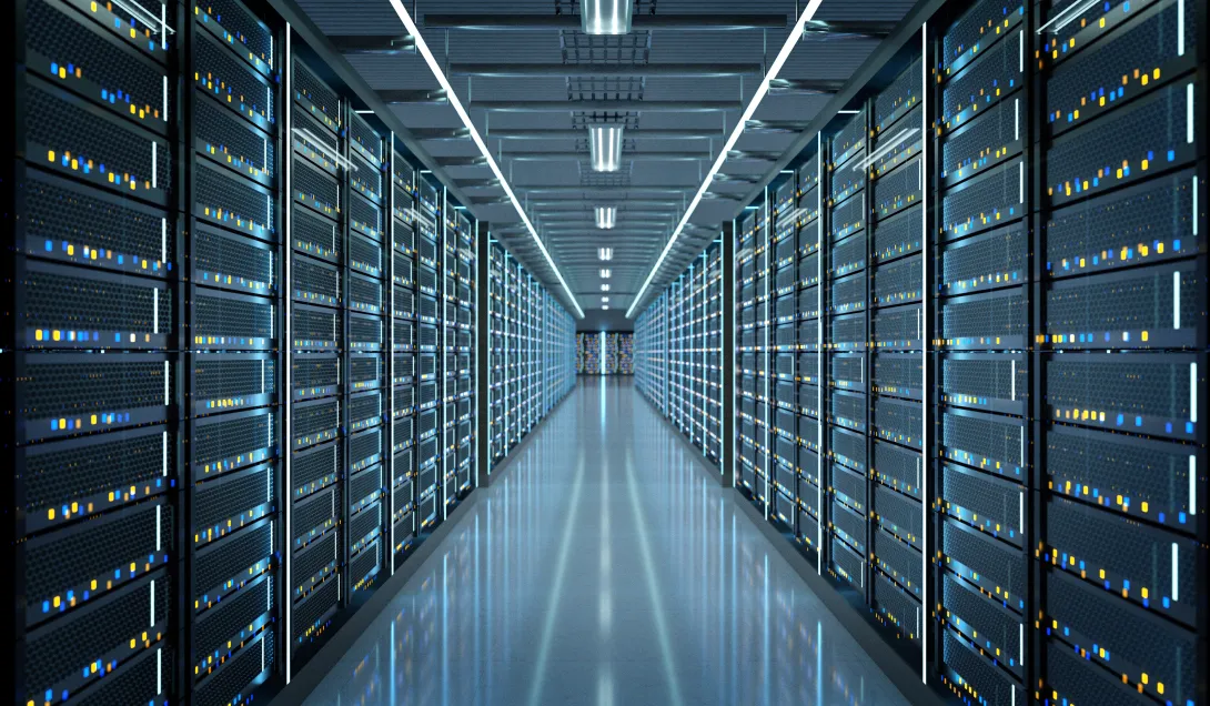 Server room in data center