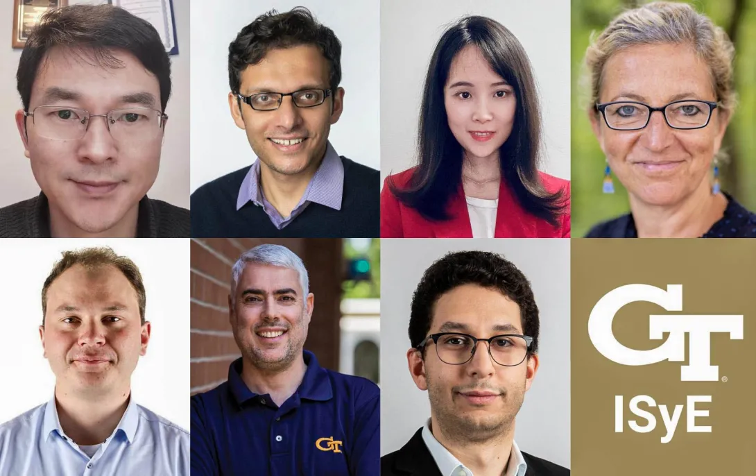 Pictured Left to Right: George Lan, Ashwin Pananjady, Yao Xie, Katya Scheinberg, Johannes Milz, Joel Sokol, and Juba Ziani