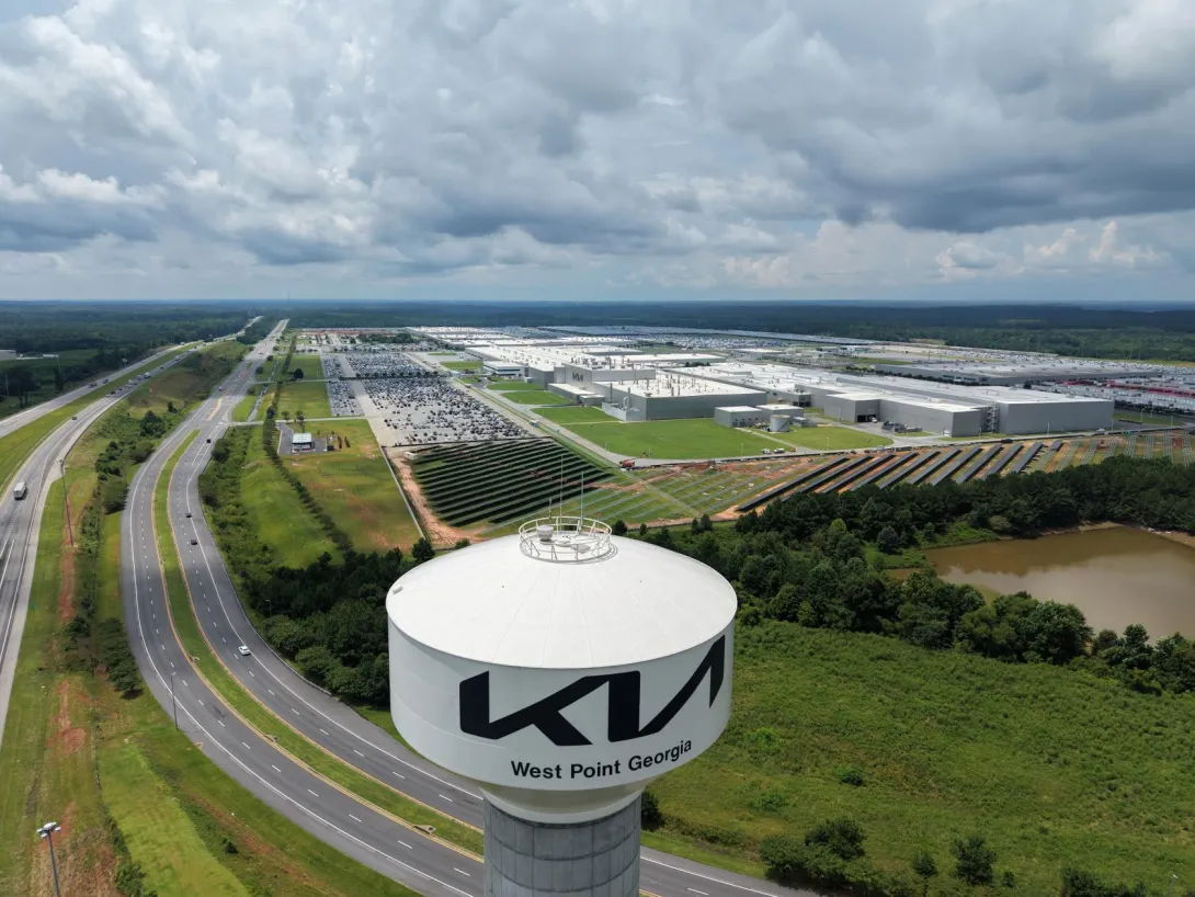 Kia Georgia's manufacturing plant in West Point, Georgia (Photo Credit: Kia Georgia). 