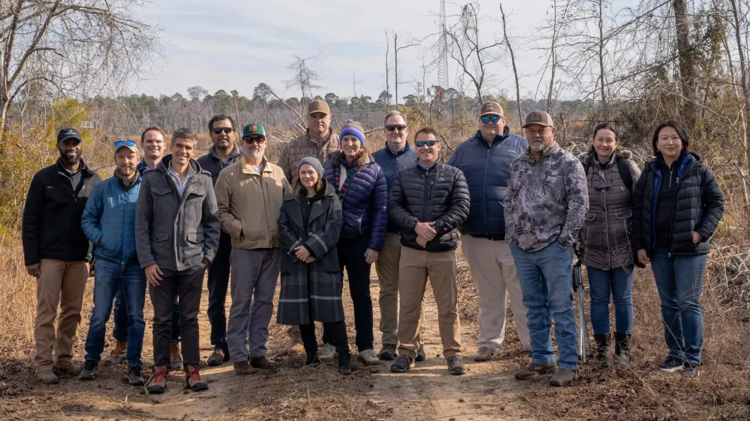 Field tour attendees in Soperton, Georgia. 