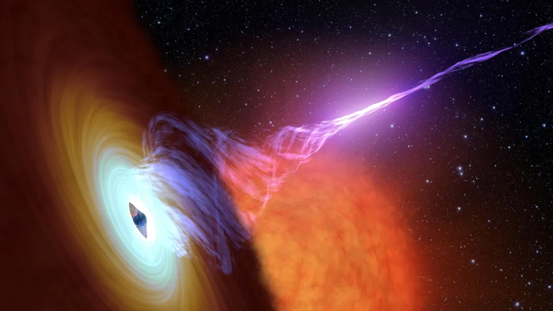 An artist's concept showing a black hole. (Credit: NASA/JPL)