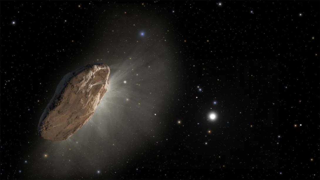 'Oumuamua at the edges of our solar system (Artist's Rendition, NASA) 
