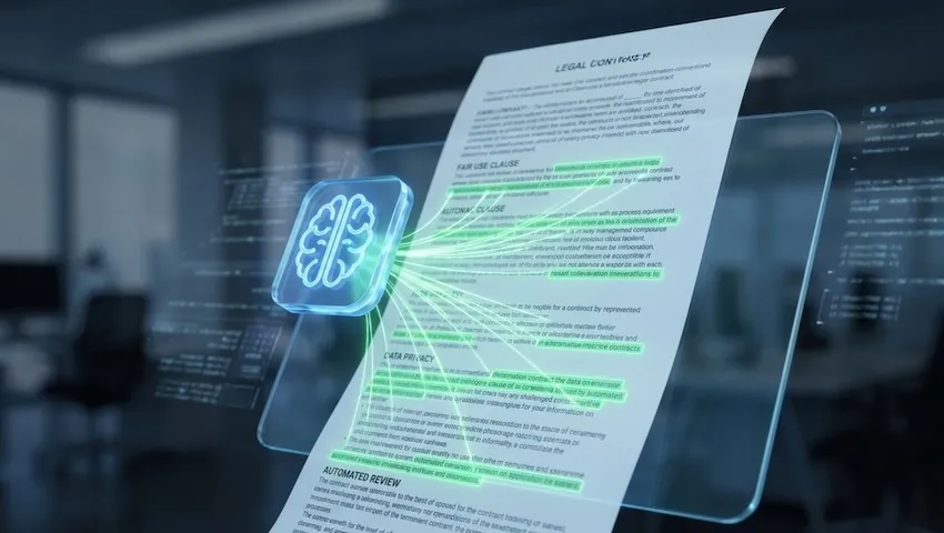 AI analyzing legal document